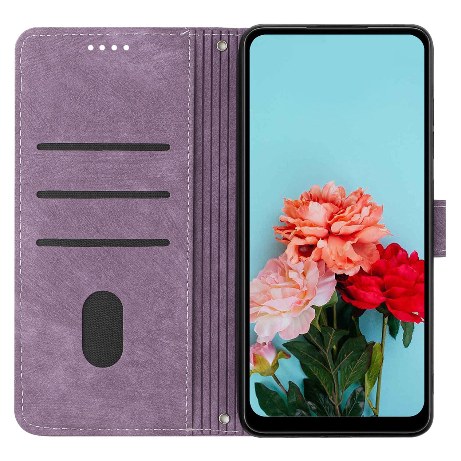 For Oppo A58 5G / A58x 5G / A78 5G / A1x 5G / A1 5G / A2x 5G Leather Case Skin Touch Phone Cover - Purple