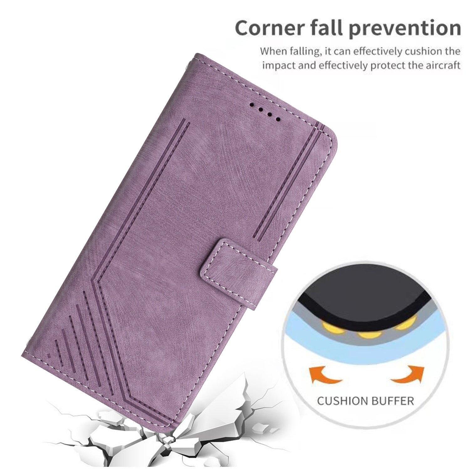 For Oppo A58 5G / A58x 5G / A78 5G / A1x 5G / A1 5G / A2x 5G Leather Case Skin Touch Phone Cover - Purple
