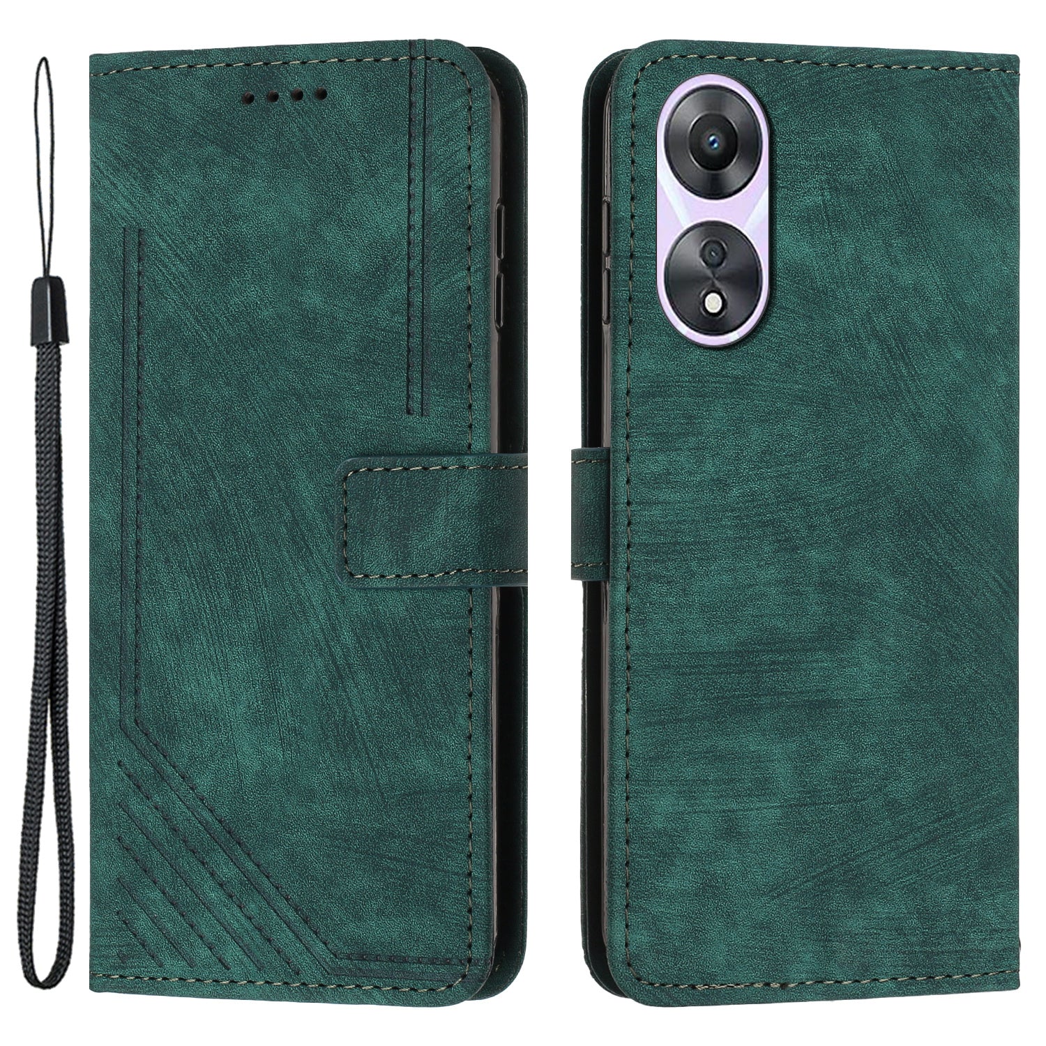 For Oppo A58 5G / A58x 5G / A78 5G / A1x 5G / A1 5G / A2x 5G Leather Case Skin Touch Phone Cover - Purple