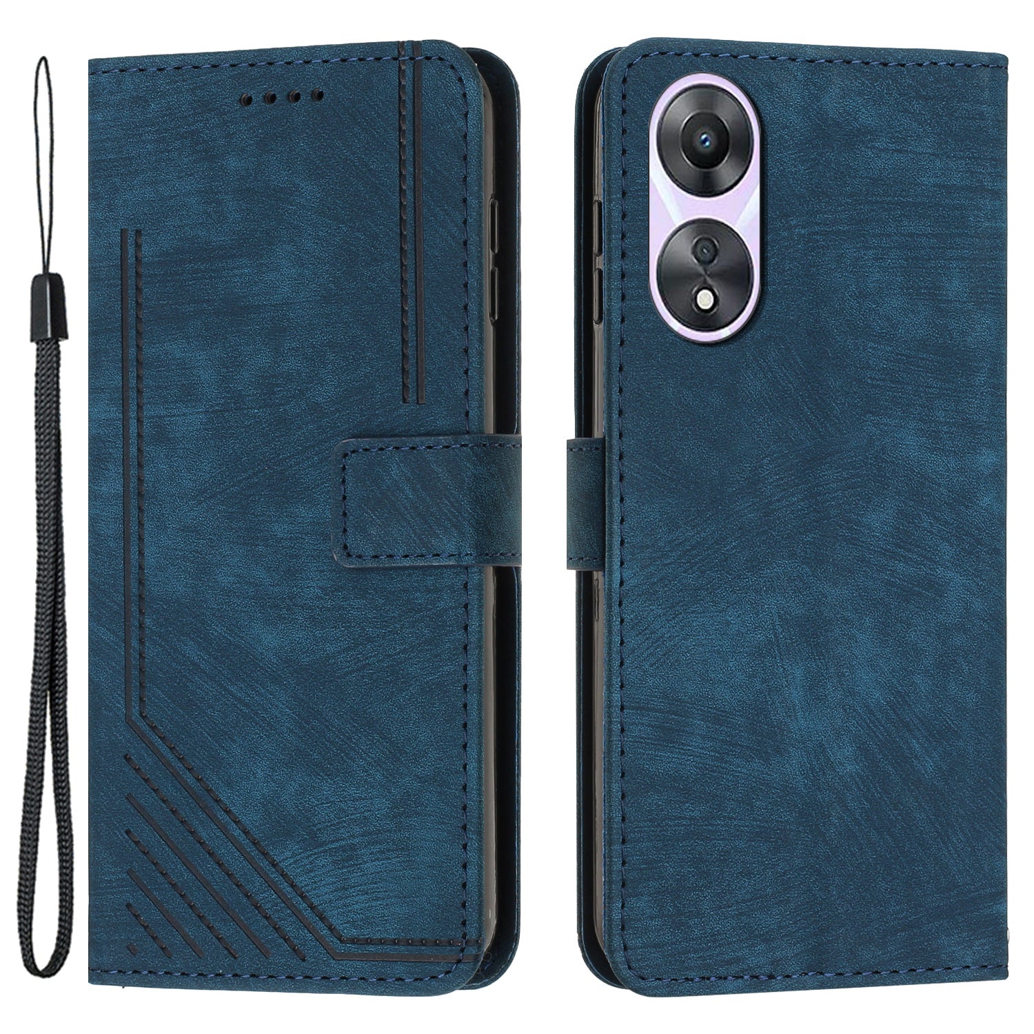 For Oppo A58 5G / A58x 5G / A78 5G / A1x 5G / A1 5G / A2x 5G Leather Case Skin Touch Phone Cover - Purple