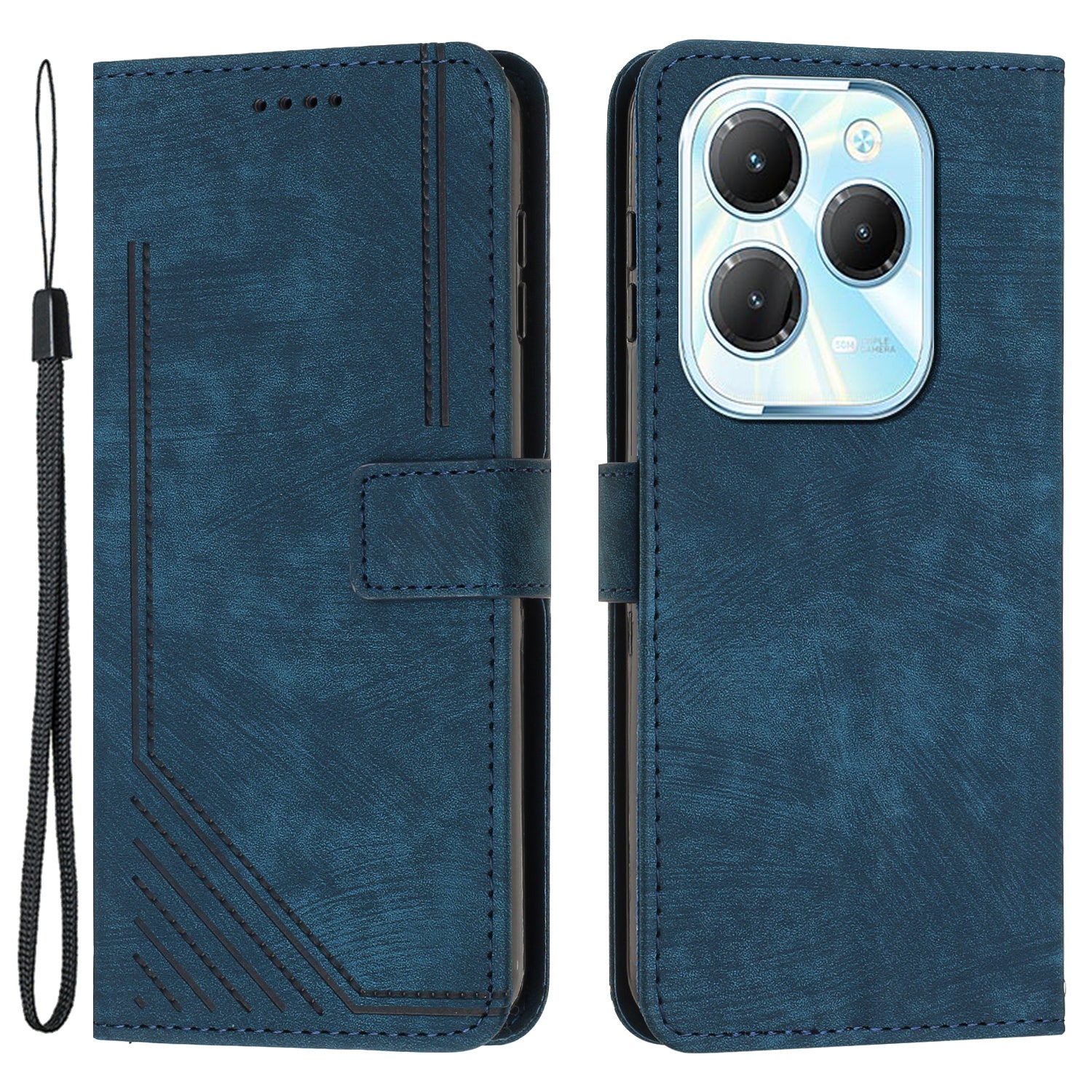 For Transsion Infinix Hot 40 / Hot 40 Pro PU Leather Flip Cover Wallet Phone Case Stand Function - Black