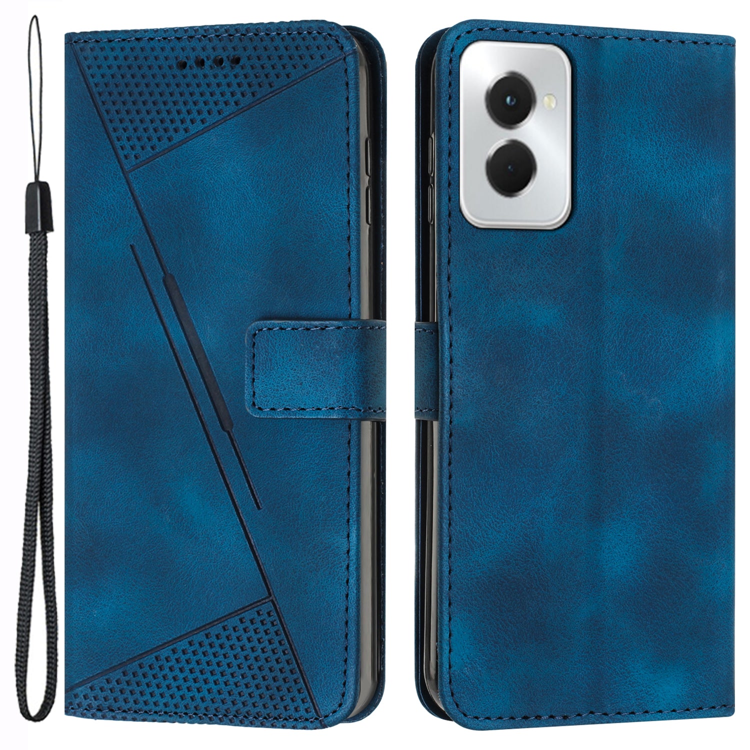 For Motorola Moto G Power (2024) Phone Case Magnetic Closure Flip Leather Cover - Black