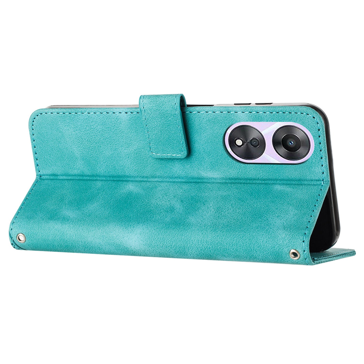For Oppo A58 5G / A58x 5G / A78 5G / A1x 5G / A1 Vitality Edition / A2x 5G Phone Case Leather Folio Flip Cover - Green