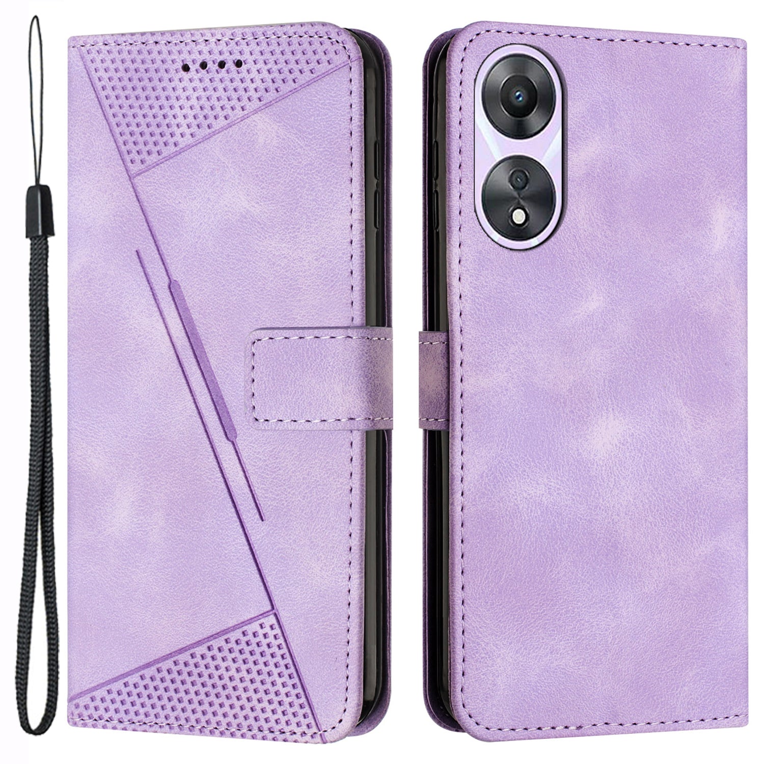 For Oppo A58 5G / A58x 5G / A78 5G / A1x 5G / A1 Vitality Edition / A2x 5G Phone Case Leather Folio Flip Cover - Green