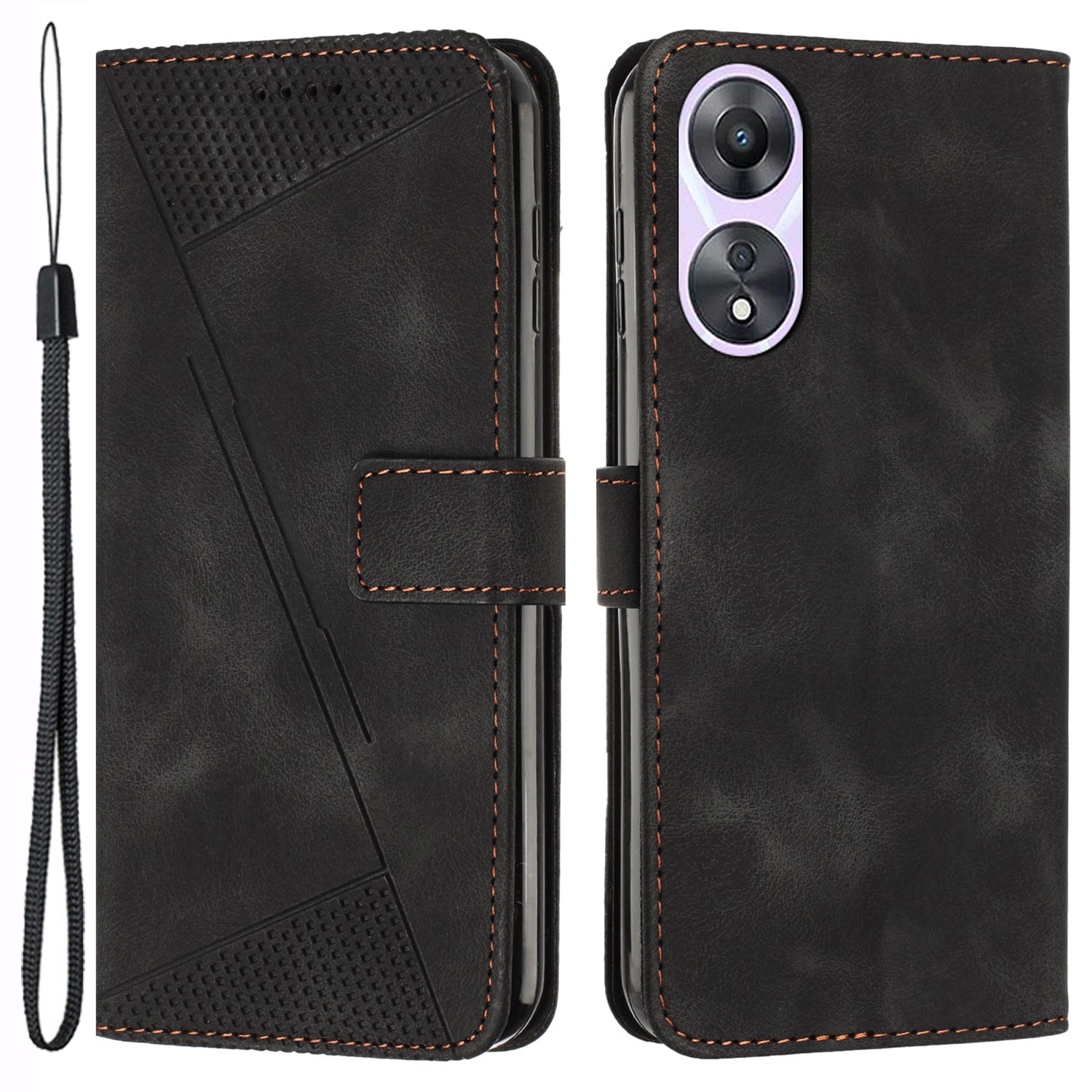 For Oppo A58 5G / A58x 5G / A78 5G / A1x 5G / A1 Vitality Edition / A2x 5G Phone Case Leather Folio Flip Cover - Green