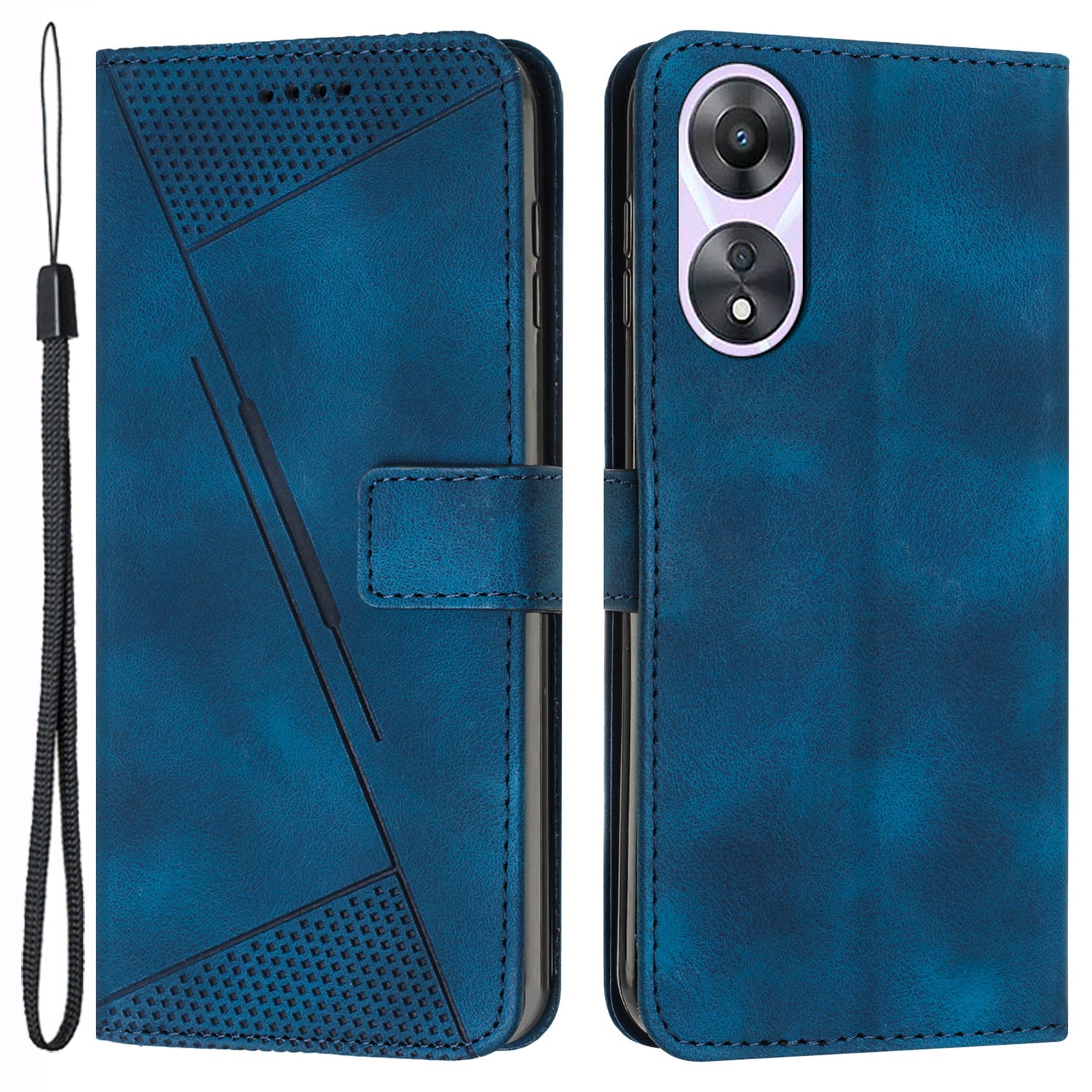 For Oppo A58 5G / A58x 5G / A78 5G / A1x 5G / A1 Vitality Edition / A2x 5G Phone Case Leather Folio Flip Cover - Green