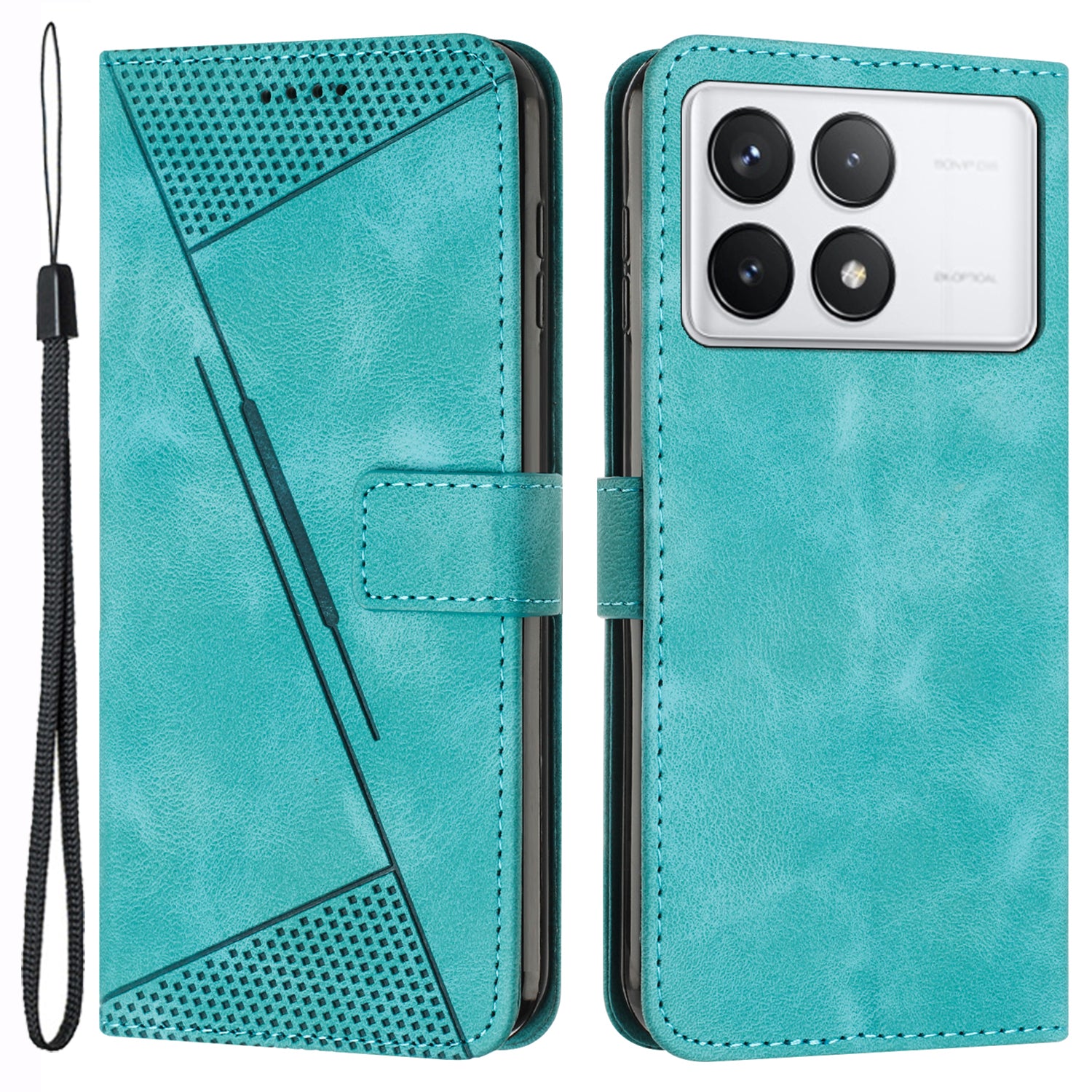 For Xiaomi Redmi K70 Pro 5G / K70 5G Case Anti-Scratch PU Leather Phone Cover Stand Shell Wallet - Sapphire