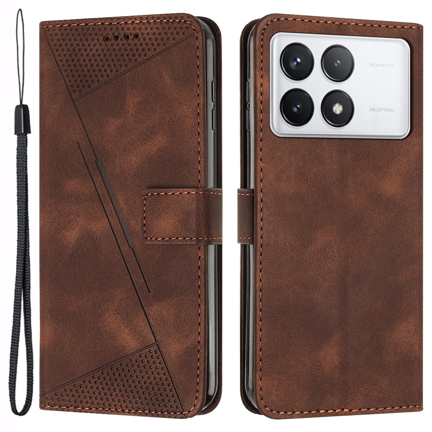 For Xiaomi Redmi K70 Pro 5G / K70 5G Case Anti-Scratch PU Leather Phone Cover Stand Shell Wallet - Sapphire