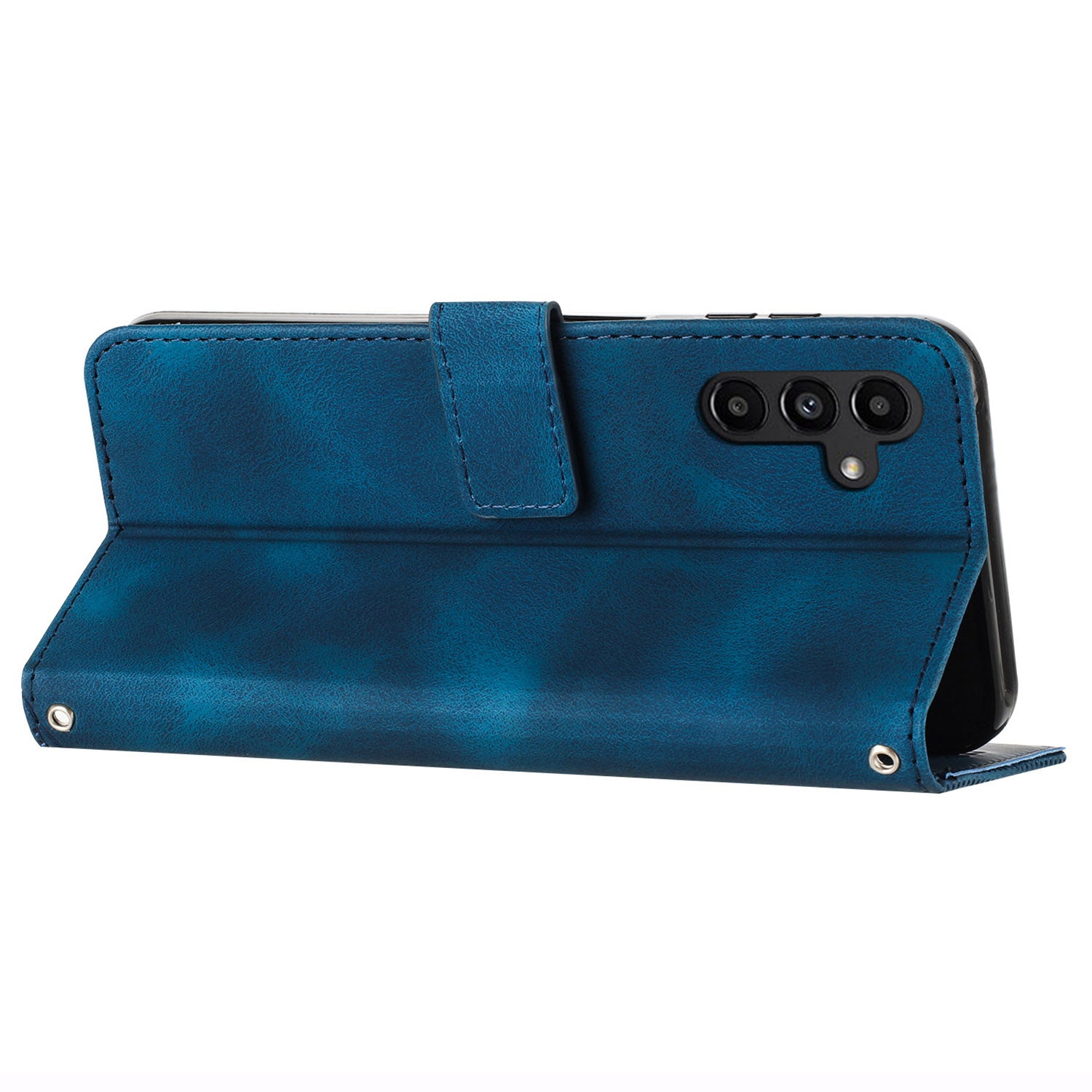 For Samsung Galaxy A55 5G Leather Flip Wallet Case Magnetic Card Slots Phone Cover - Sapphire