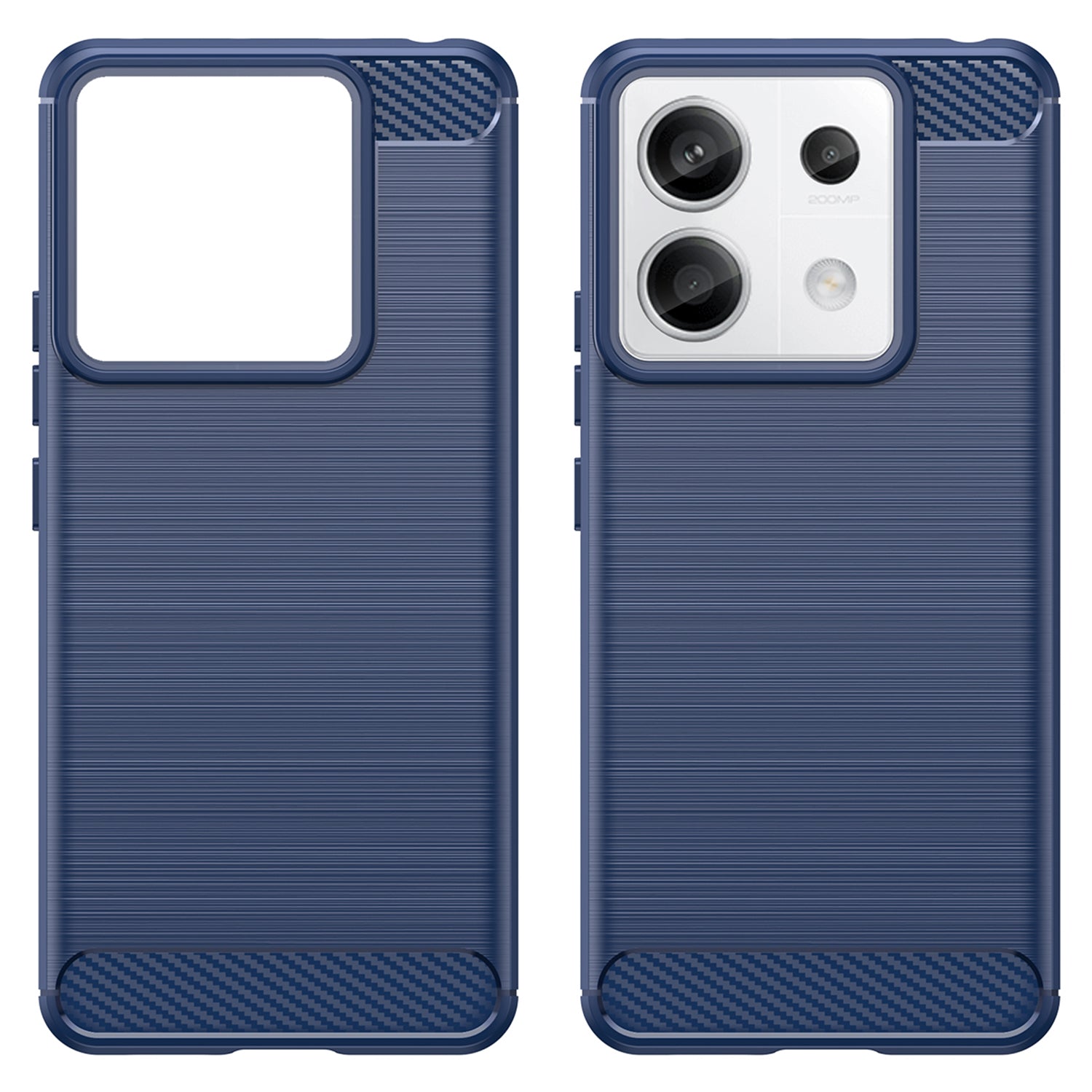 For Xiaomi Redmi Note 13 Pro 5G / Poco X6 5G TPU Cover Carbon Fiber Texture Cell Phone Case - Blue