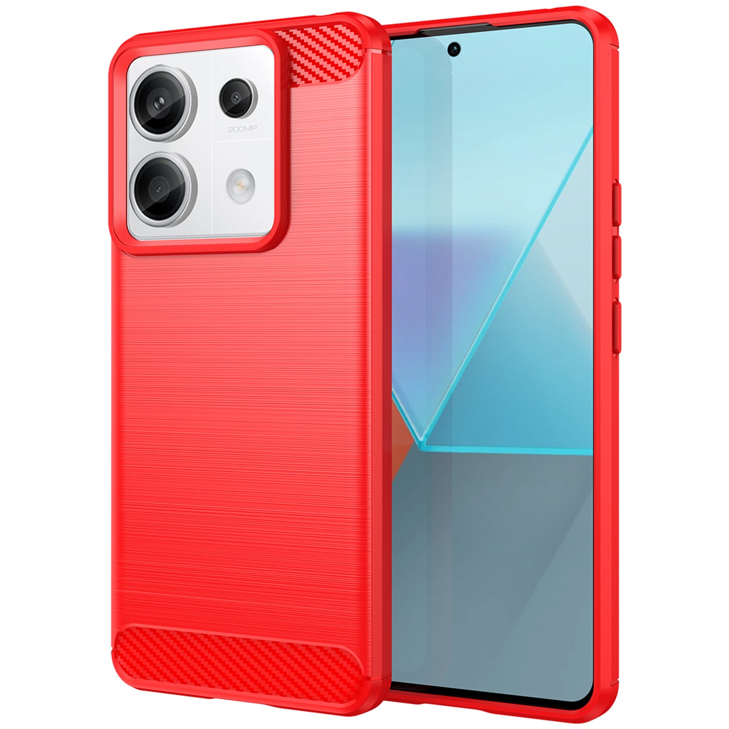 For Xiaomi Redmi Note 13 Pro 5G / Poco X6 5G TPU Cover Carbon Fiber Texture Cell Phone Case - Blue