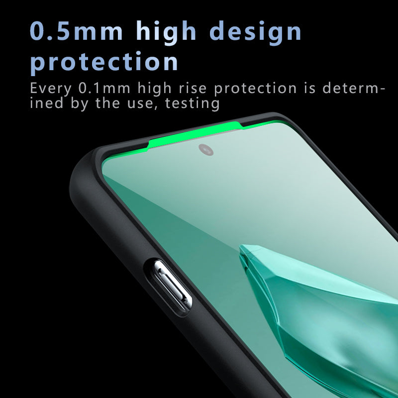 For OnePlus 12 5G Matte Phone Case Skin-touch TPU+PC 2-in-1 Cover - Transparent Black