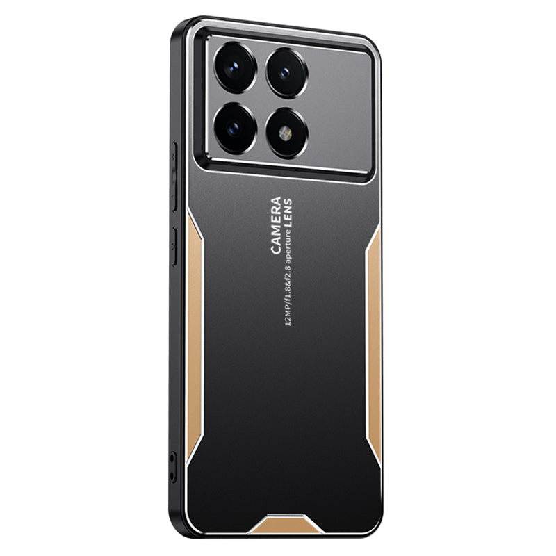 For Xiaomi Redmi K70 5G / K70 Pro 5G Cell Phone Case No Dead Angle Protection Metal Cover - Gold