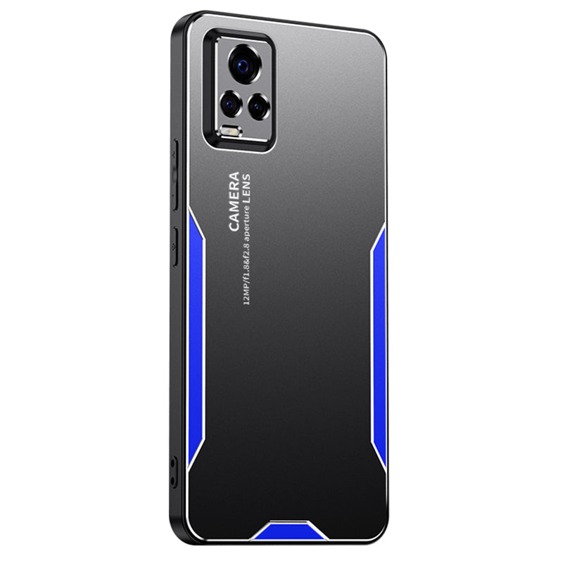 For vivo S7 5G Phone Case Shockproof Tough Metal Armour Cover - Gold