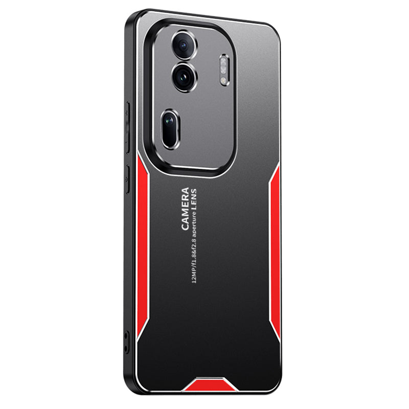 For Oppo Reno11 Pro 5G (Global) / Reno11 (China) 5G Phone Case Shockproof Military Aluminum Alloy Metal Cover - Gold