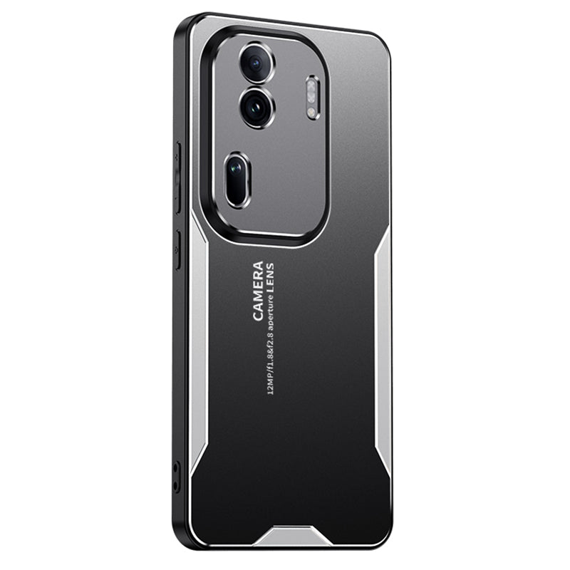 For Oppo Reno11 Pro 5G (Global) / Reno11 (China) 5G Phone Case Shockproof Military Aluminum Alloy Metal Cover - Gold