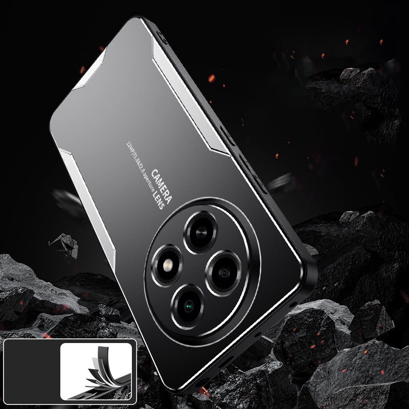 For Oppo A2 Pro 5G Shockproof Cover Aluminum Alloy Phone Protection Case - Gold