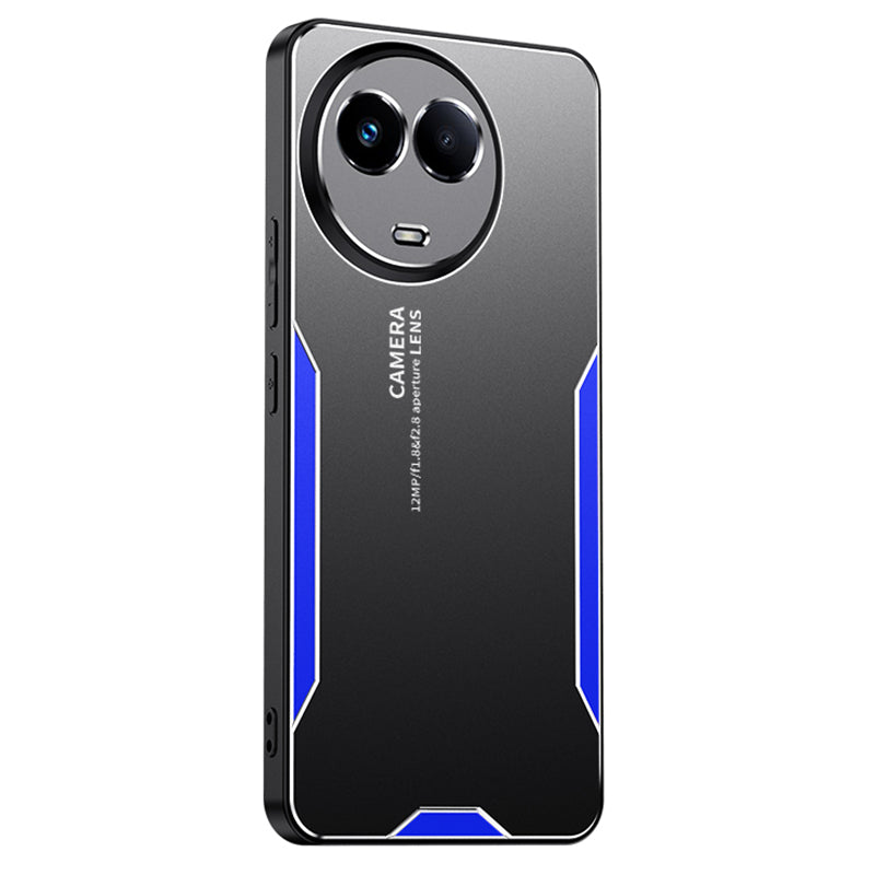For Realme 11 5G (Global) Case Rugged Aluminium Alloy Phone Cover - Gold