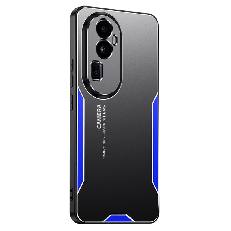 For Oppo Reno10 Pro+ 5G Phone Case Precise Cut-outs Aluminium Alloy Matte Back Cover - Gold
