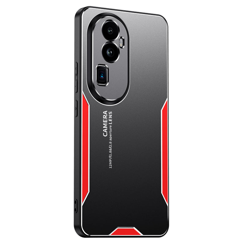 For Oppo Reno10 Pro+ 5G Phone Case Precise Cut-outs Aluminium Alloy Matte Back Cover - Gold