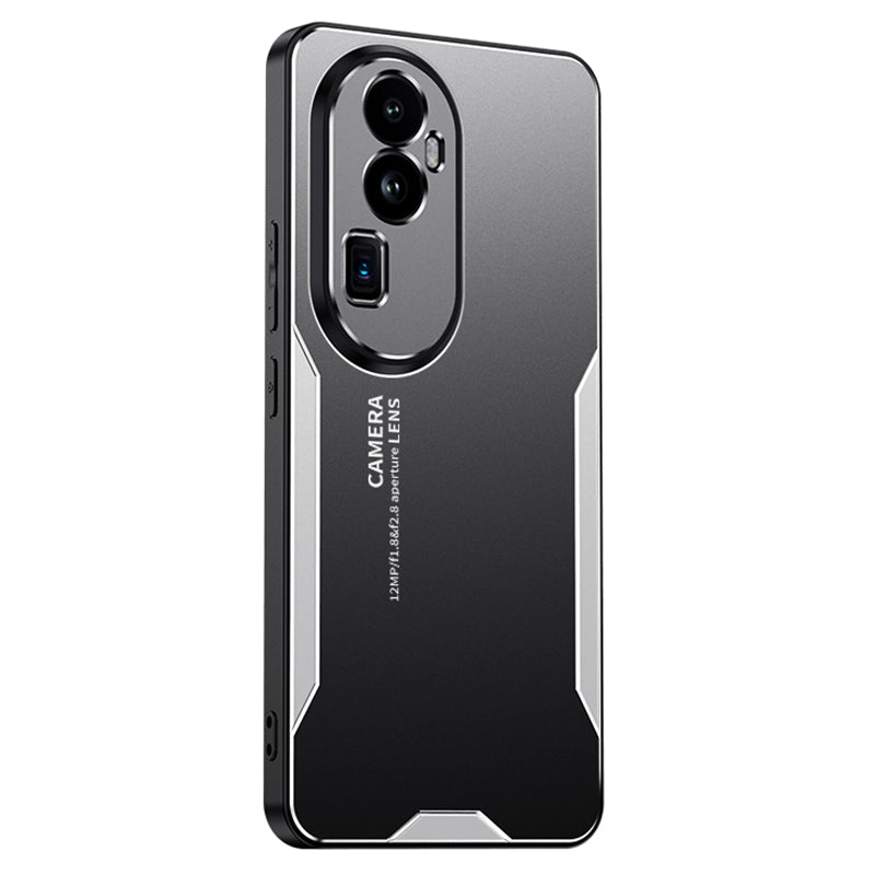 For Oppo Reno10 Pro+ 5G Phone Case Precise Cut-outs Aluminium Alloy Matte Back Cover - Gold