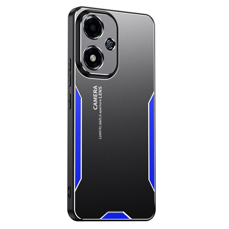 For Oppo A2m 5G Phone Case Aluminium Alloy+PC+TPU Cover Shock Absorption - Gold