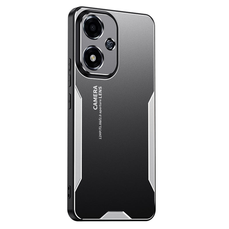 For Oppo A2m 5G Phone Case Aluminium Alloy+PC+TPU Cover Shock Absorption - Gold