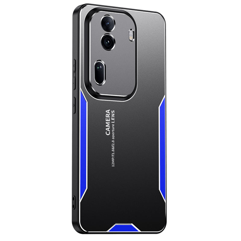 For Oppo Reno11 (China) 5G / Reno11 Pro 5G (Global) Phone Case Aluminium Alloy Back TPU Frame Cover Anti Fingerprint - Gold