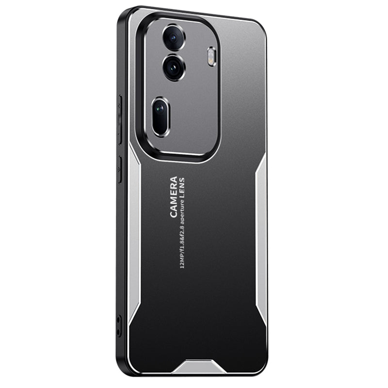 For Oppo Reno11 (China) 5G / Reno11 Pro 5G (Global) Phone Case Aluminium Alloy Back TPU Frame Cover Anti Fingerprint - Gold