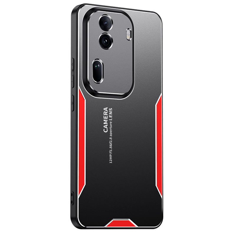 For Oppo Reno11 (China) 5G / Reno11 Pro 5G (Global) Phone Case Aluminium Alloy Back TPU Frame Cover Anti Fingerprint - Gold
