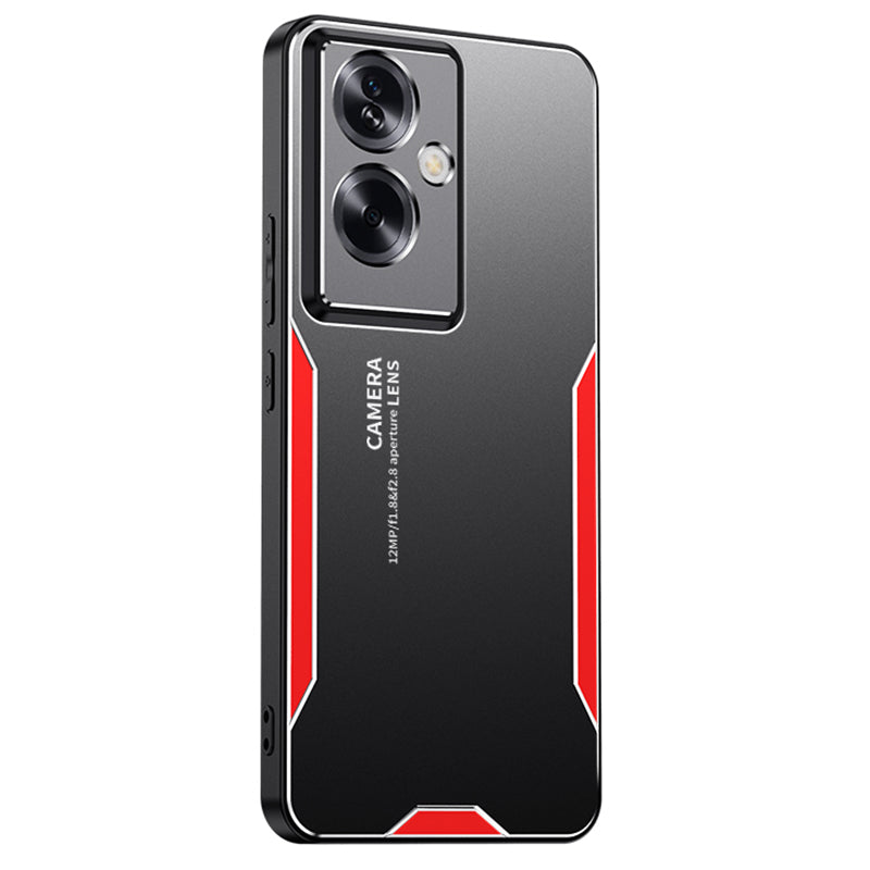 For Oppo A79 5G / A2 5G Phone Case Shockproof Tough Rugged Armor Aluminium Alloy Back Cover - Gold