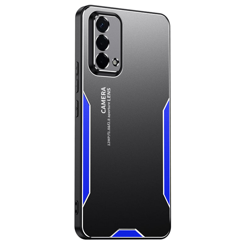 For Oppo A93 5G Aluminum Alloy Case Camera Protection Matte Phone Cover - Gold