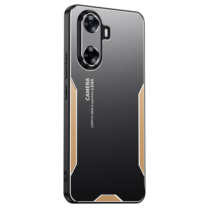 For Wiko Hi Enjoy 60s Matte Phone Case Aluminum Alloy Shockproof Dropproof Cover - Gold