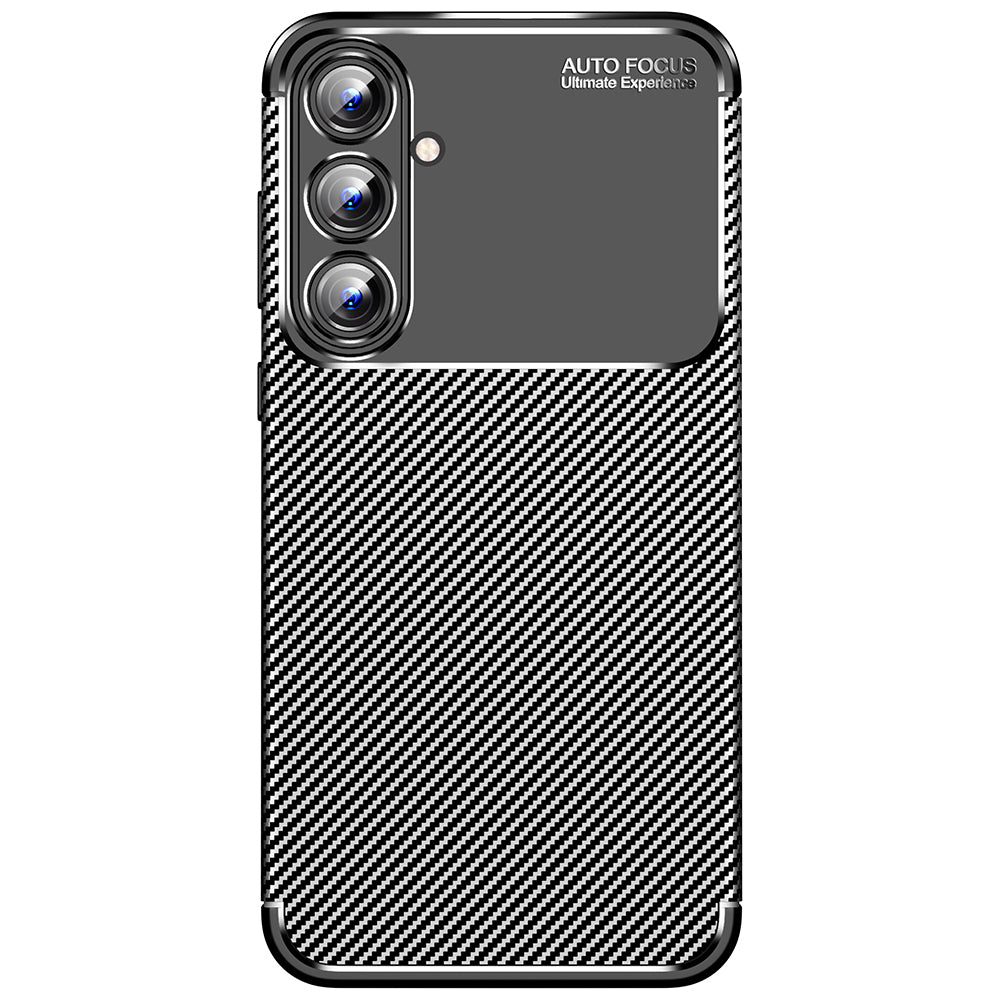 For Samsung Galaxy A55 5G TPU Case Carbon Fiber Texture Slim-Fit Mobile Phone Cover