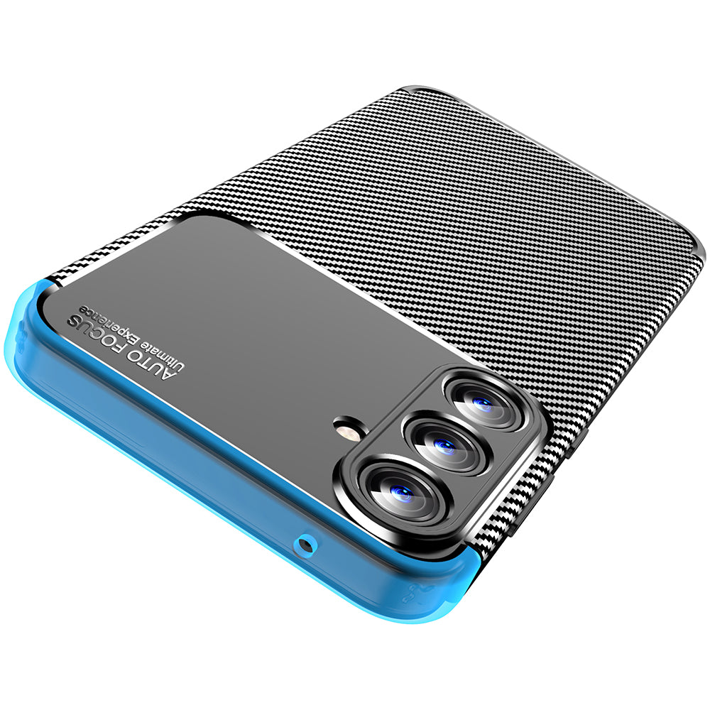 For Samsung Galaxy A55 5G TPU Case Carbon Fiber Texture Slim-Fit Mobile Phone Cover