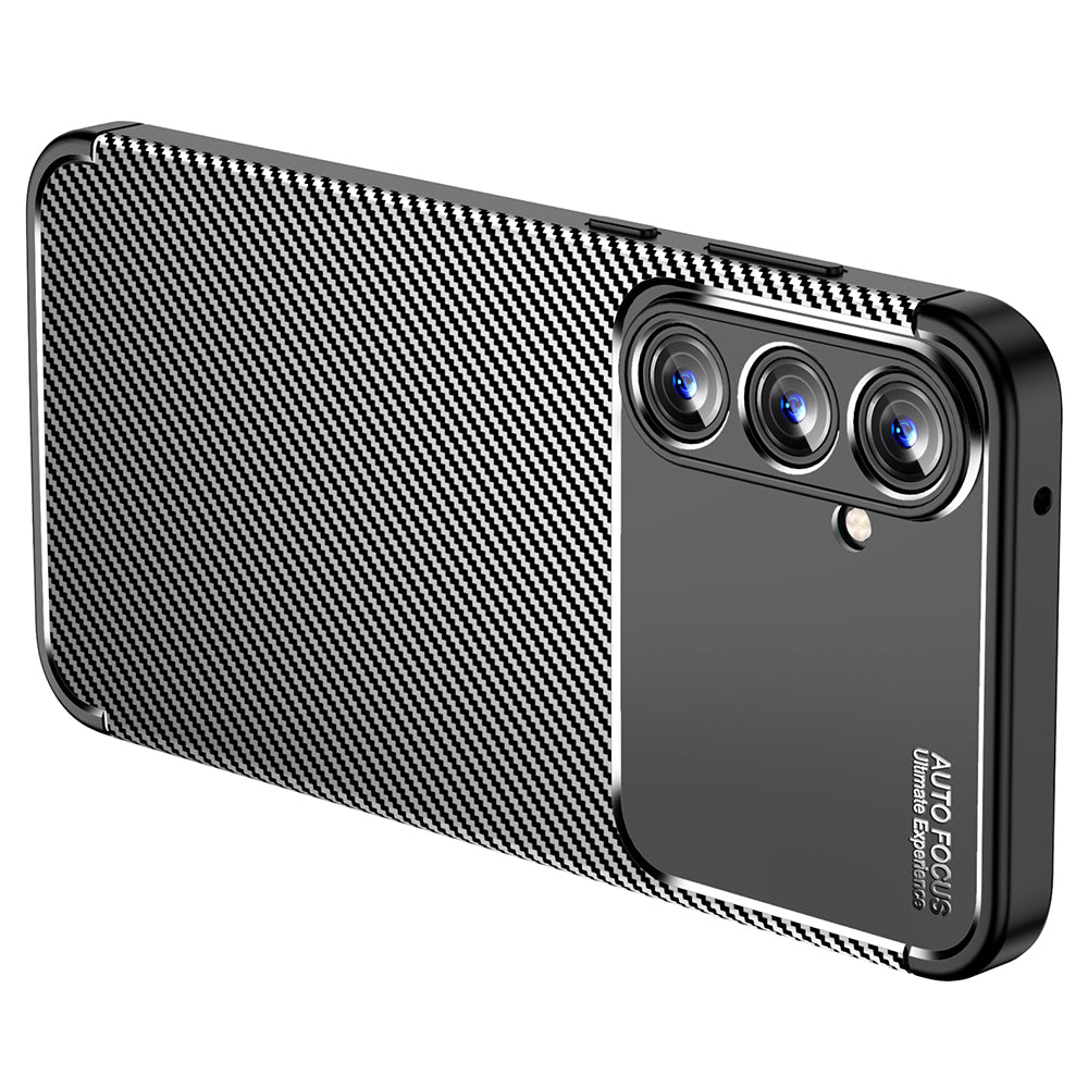 For Samsung Galaxy A55 5G TPU Case Carbon Fiber Texture Slim-Fit Mobile Phone Cover