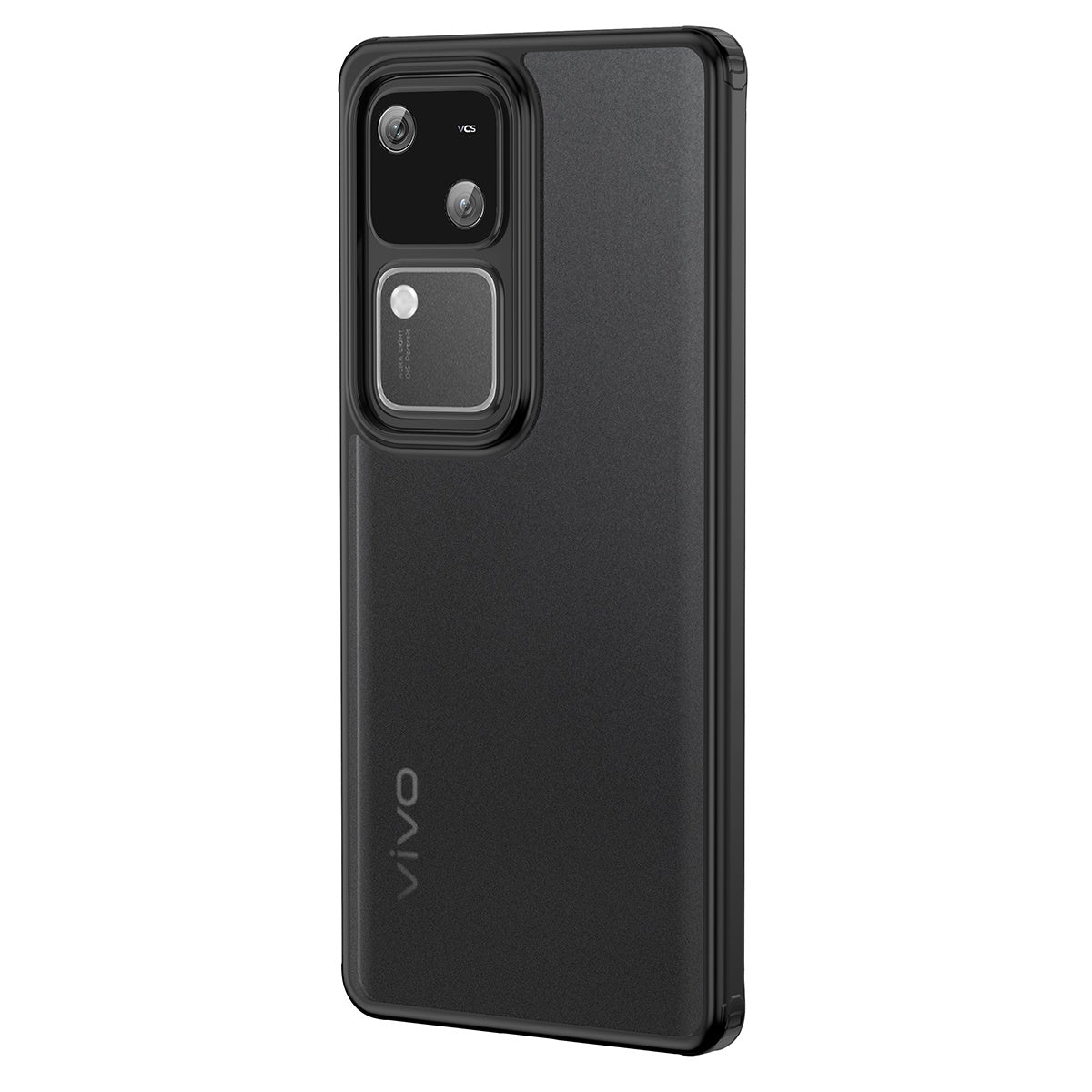 For vivo S18 5G Phone Case Slim Fit Shockproof PC+TPU Cover  - Matte Black