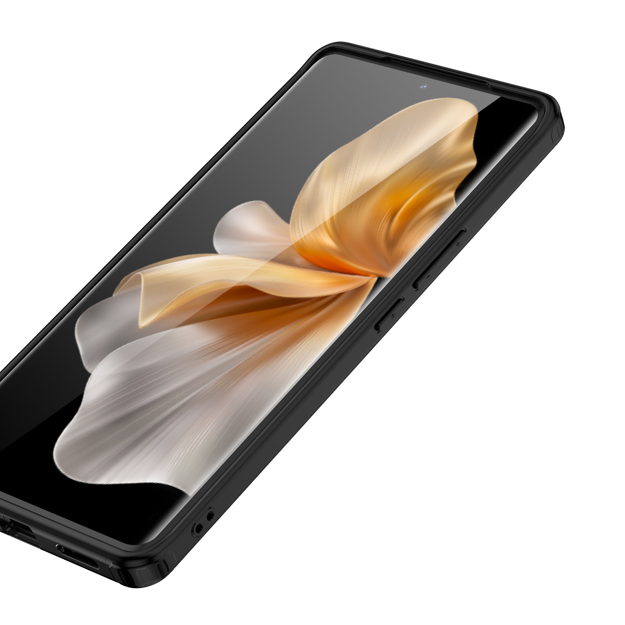 For vivo S18 5G Phone Case Slim Fit Shockproof PC+TPU Cover  - Matte Black