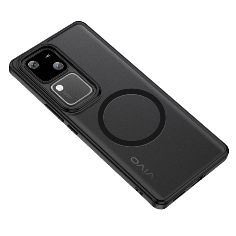 For vivo S18 5G Magnetic Case Compatible with MagSafe Slim Shockproof Phone Cover - Matte Black
