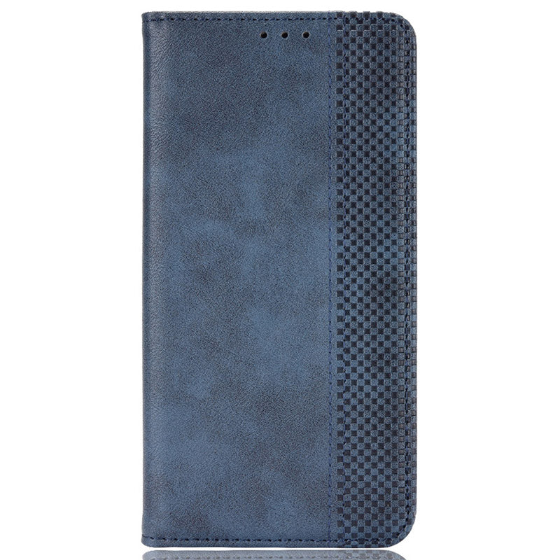For Samsung Galaxy S24+ Wallet Phone Case Retro Texture Leather Cover - Blue