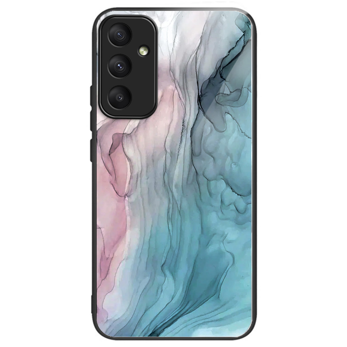 For Samsung Galaxy A35 5G Tempered Glass Back Phone Case Marble Pattern Printing - Style A