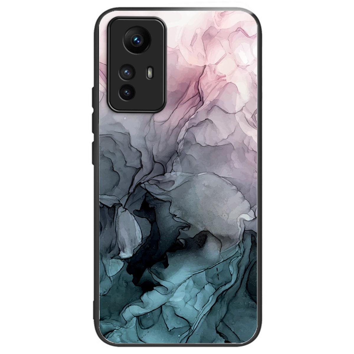 For Xiaomi Redmi Note 12S 4G Phone Case TPU Frame Tempered Glass+PC Back Cover - Style A