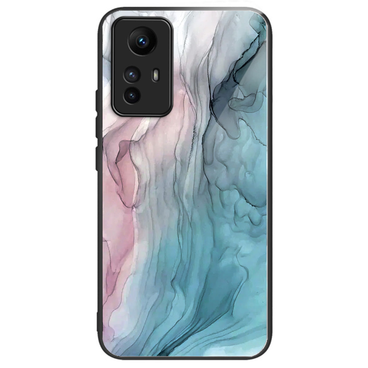 For Xiaomi Redmi Note 12S 4G Phone Case TPU Frame Tempered Glass+PC Back Cover - Style A