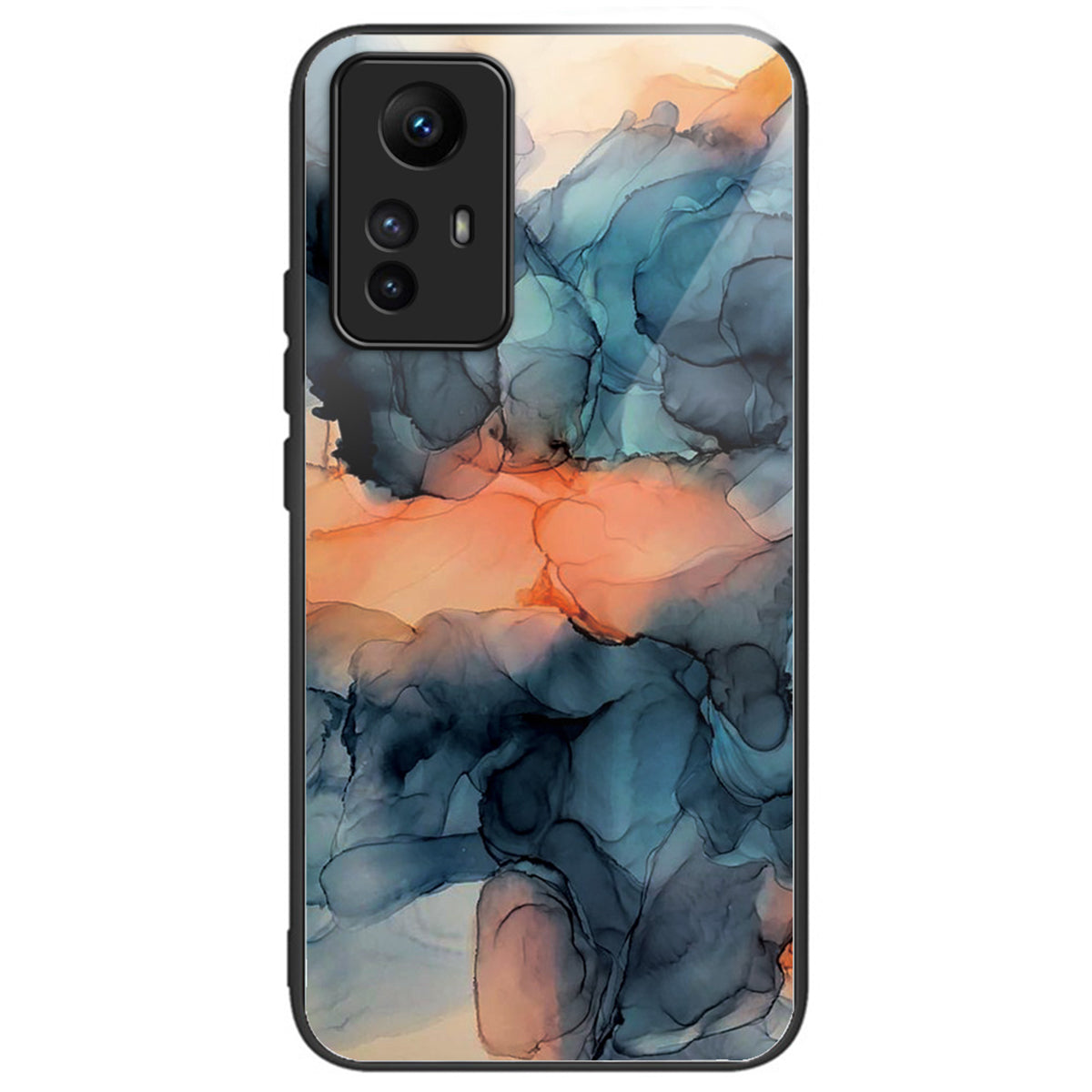 For Xiaomi Redmi Note 12S 4G Phone Case TPU Frame Tempered Glass+PC Back Cover - Style A