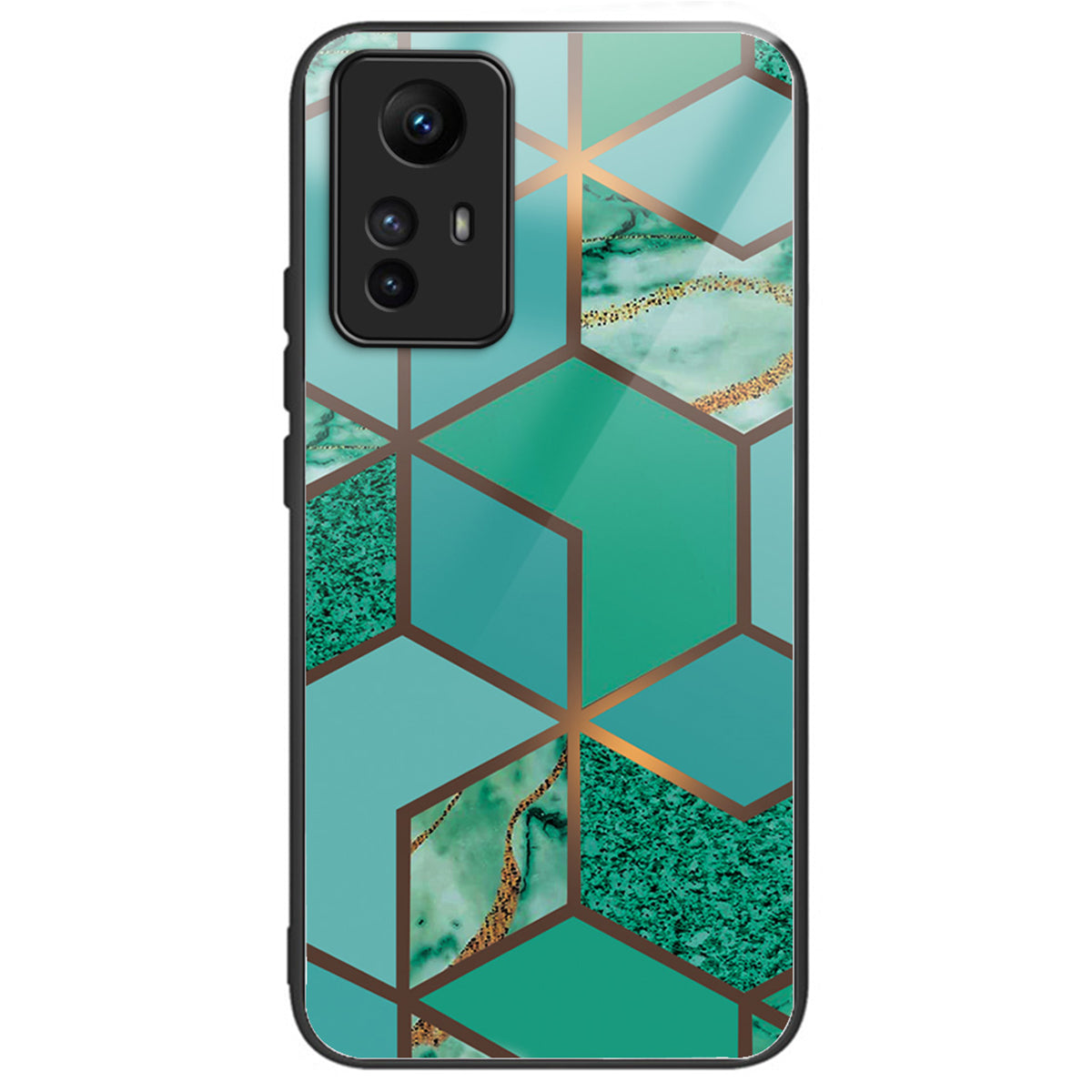 For Xiaomi Redmi Note 12S 4G Phone Case TPU Frame Tempered Glass+PC Back Cover - Style A