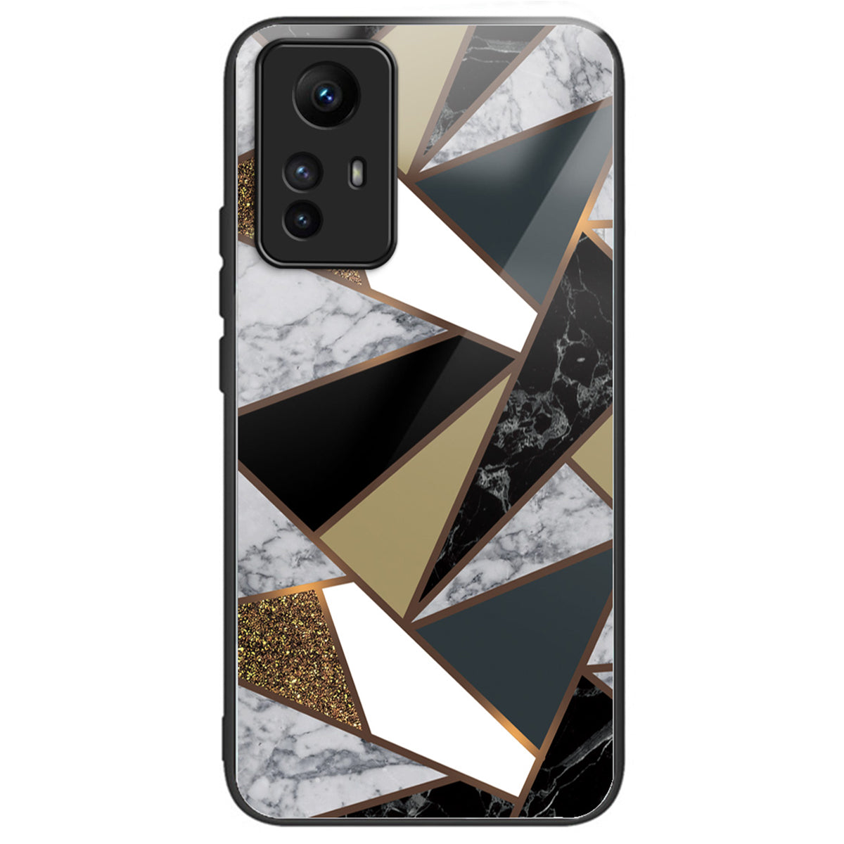 For Xiaomi Redmi Note 12S 4G Phone Case TPU Frame Tempered Glass+PC Back Cover - Style A