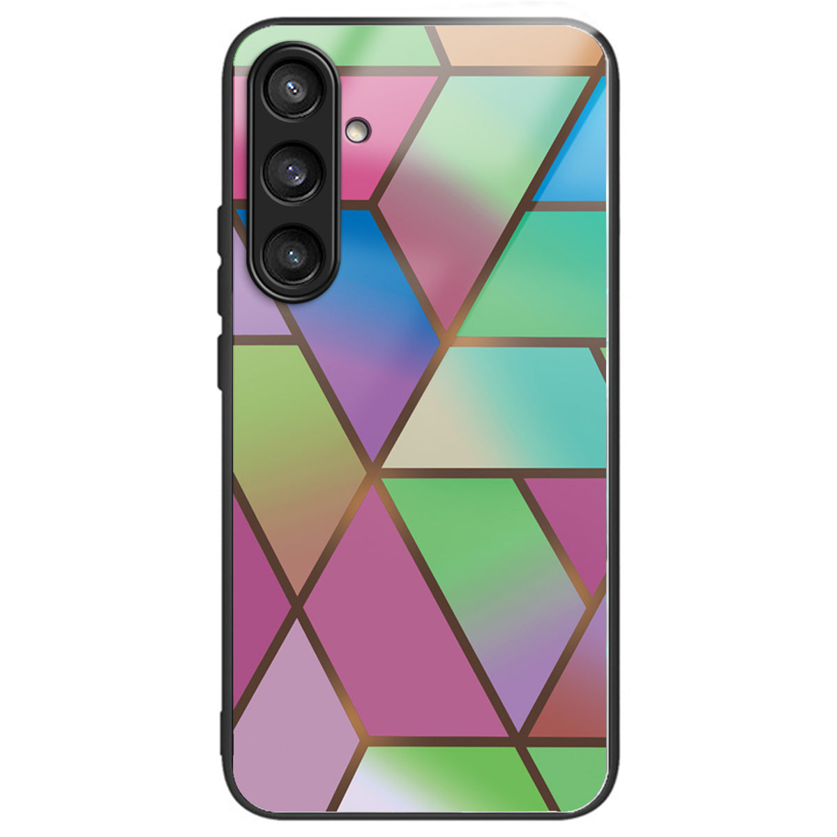 For Samsung Galaxy S24 Ultra Tempered Glass Back Cover PC+TPU Marble Pattern Phone Case - Style A