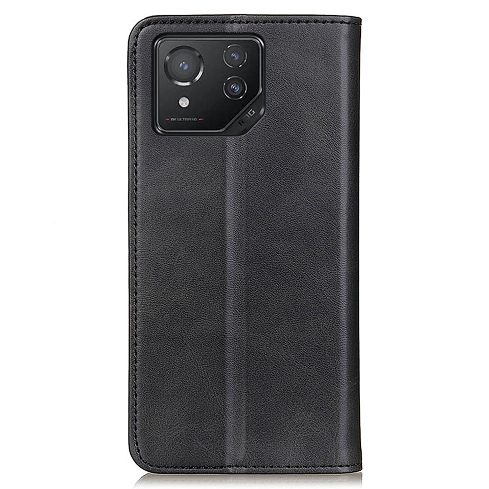 For Asus ROG Phone 8 5G / Phone 8 Pro 5G Wallet Phone Case Magnetic Auto Closing Split Leather Cover - Black