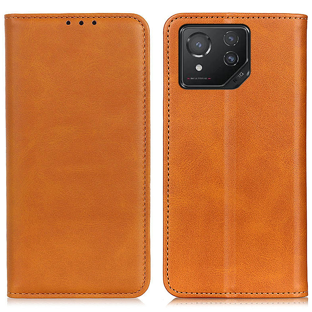 For Asus ROG Phone 8 5G / Phone 8 Pro 5G Wallet Phone Case Magnetic Auto Closing Split Leather Cover - Black