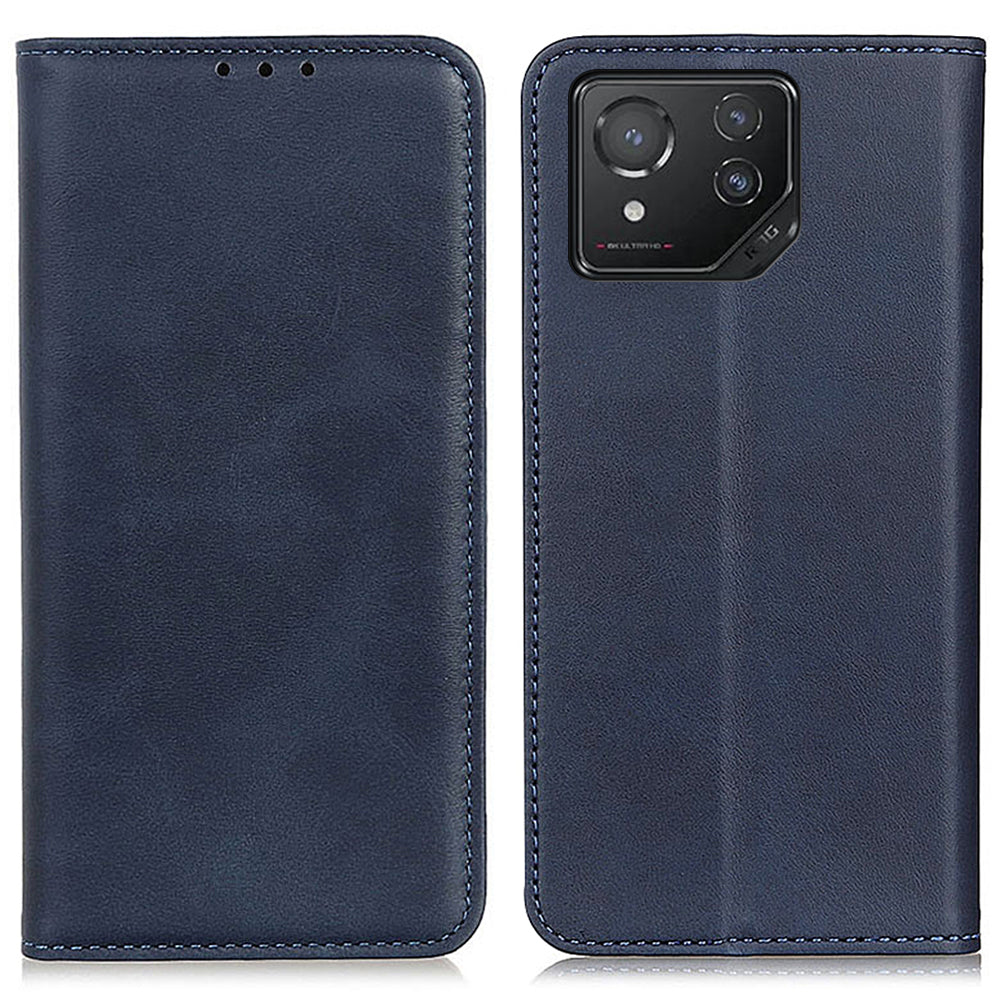 For Asus ROG Phone 8 5G / Phone 8 Pro 5G Wallet Phone Case Magnetic Auto Closing Split Leather Cover - Black